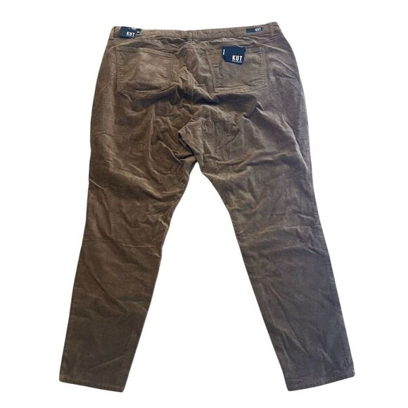 NWT Kut From The Kloth Diana Plus Corduroy Skinny Pants Size 24W Brown - Picture 3 of 12